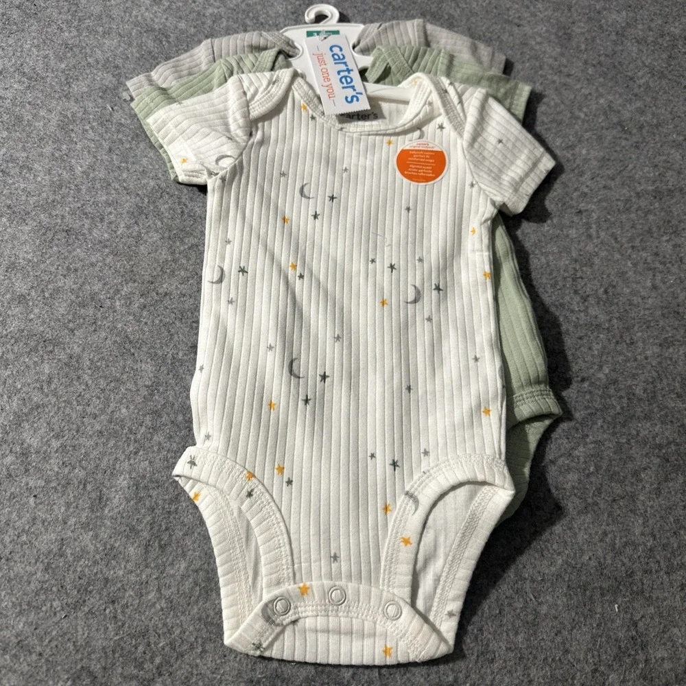 Carter's Just One You Baby Boy Onsies Bodysuits, 3-Pack, Size 3 Months NWT